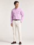 Camisa Ralph Lauren Xadrez Rosa ML Poney Marinho -LIVE