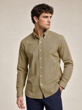 Camisa Ralph Lauren Custom Fit Xadrez Mostarda Ponei Colorido