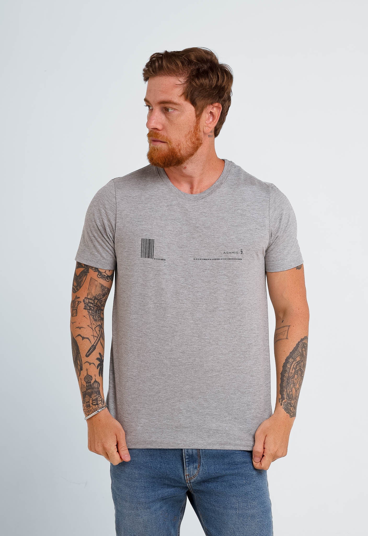 Camiseta Aramis Logo Barcode - Sale - Henri Store