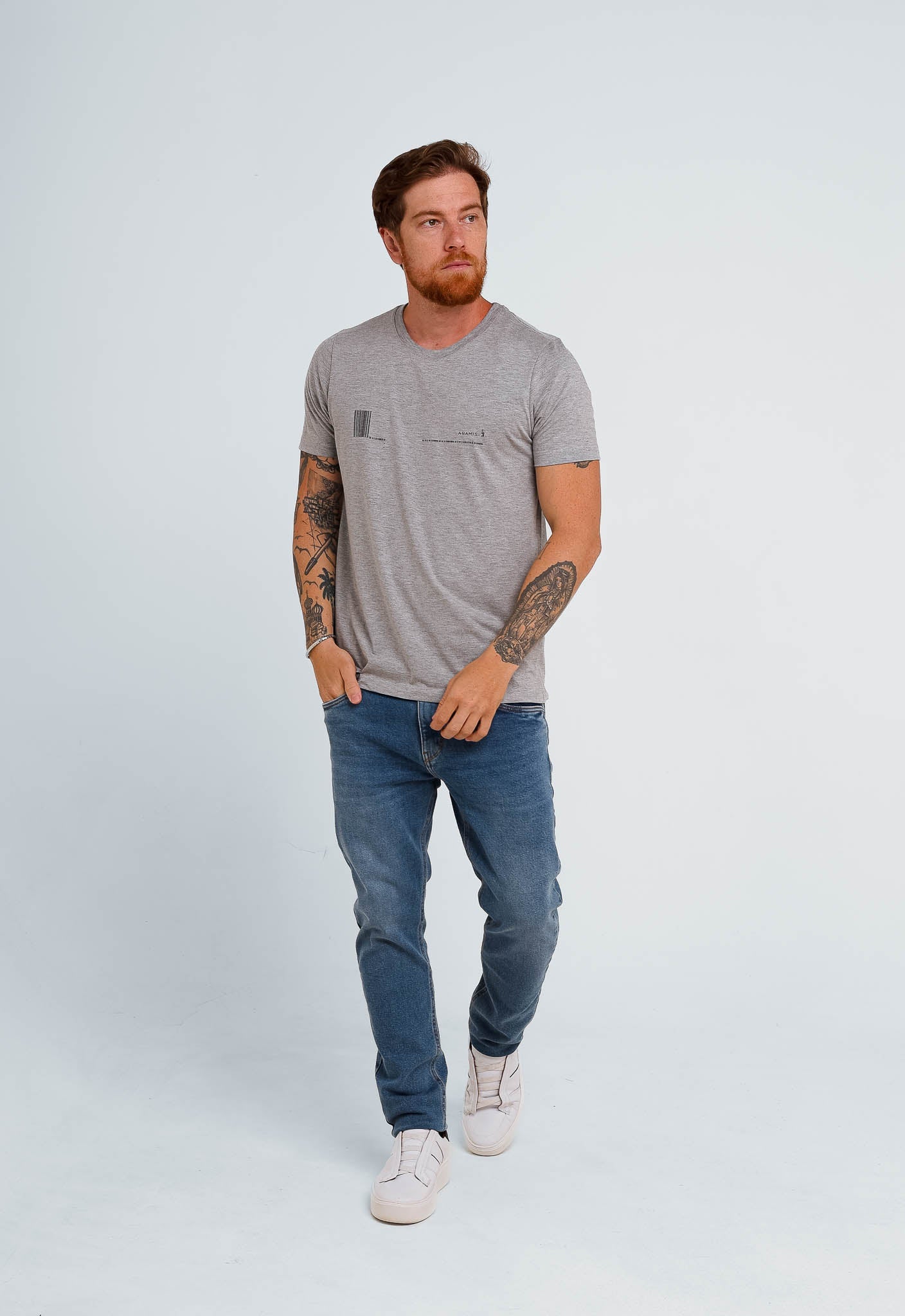 Camiseta Aramis Logo Barcode - Sale - Henri Store