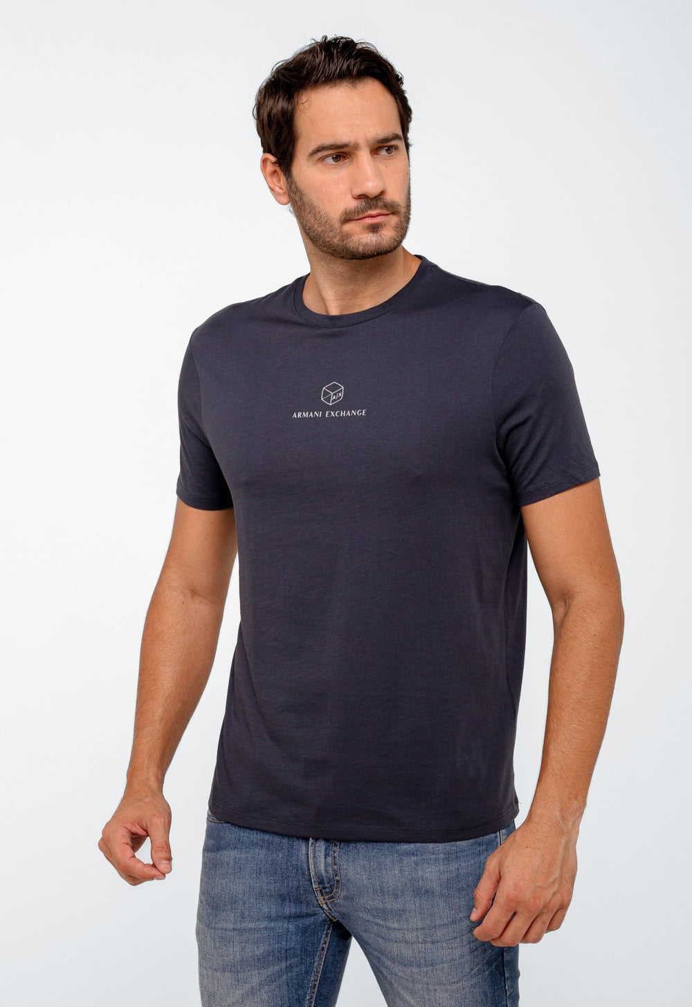 Camiseta Armani Exchange Logo Central Cubo - Henri Store