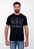 Camiseta Armani Exchange Logo Central Prateado - Henri Store
