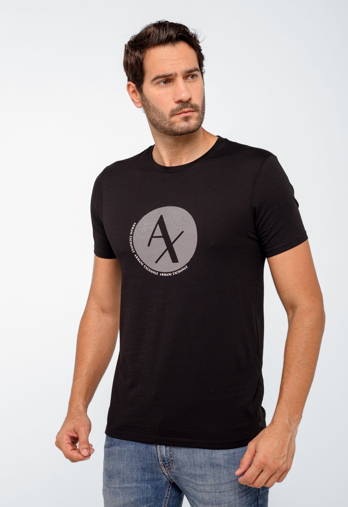 Camiseta Armani Exchange Logo Central Round - Henri Store