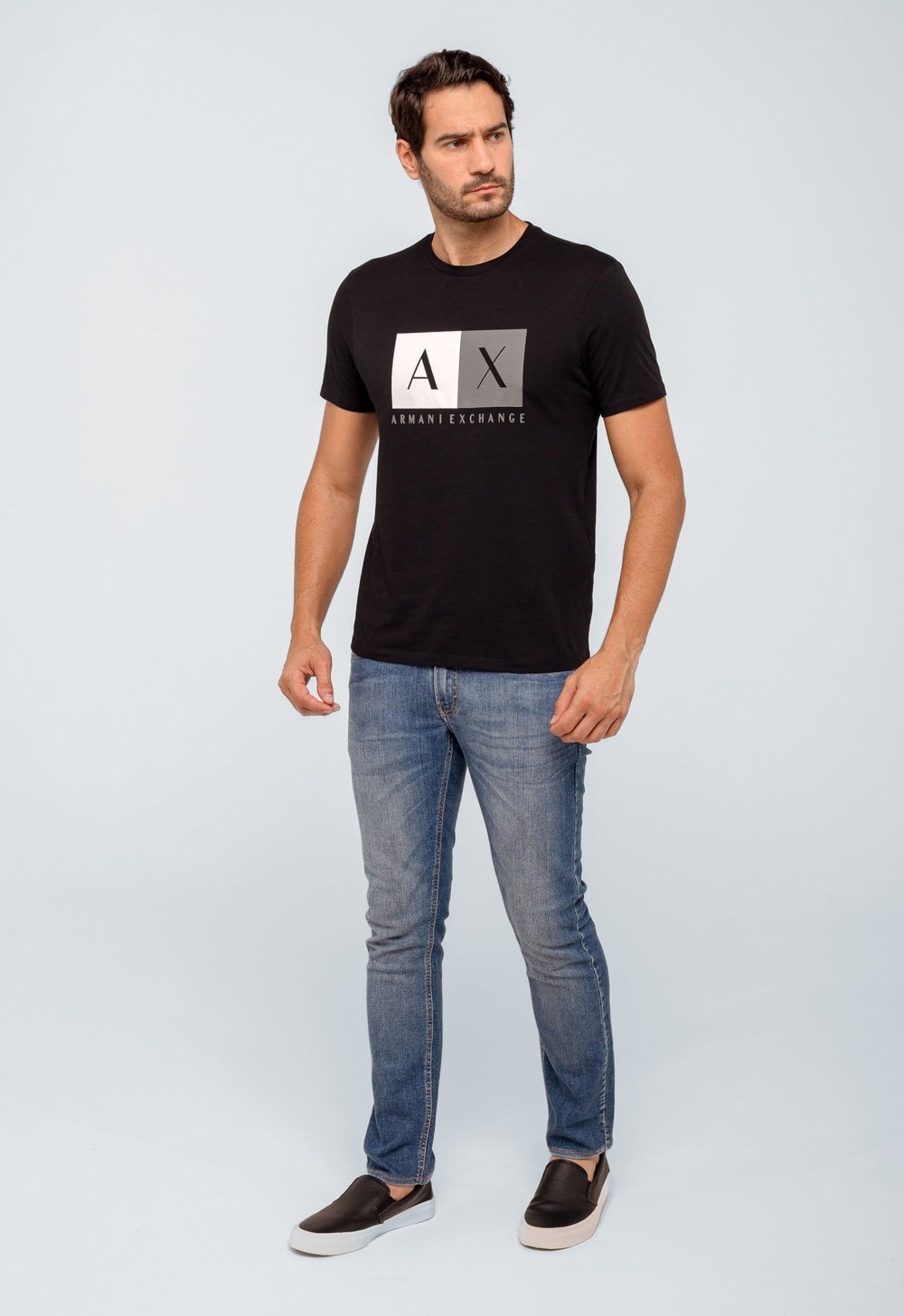Camiseta Armani Exchange Logo Central - Henri Store
