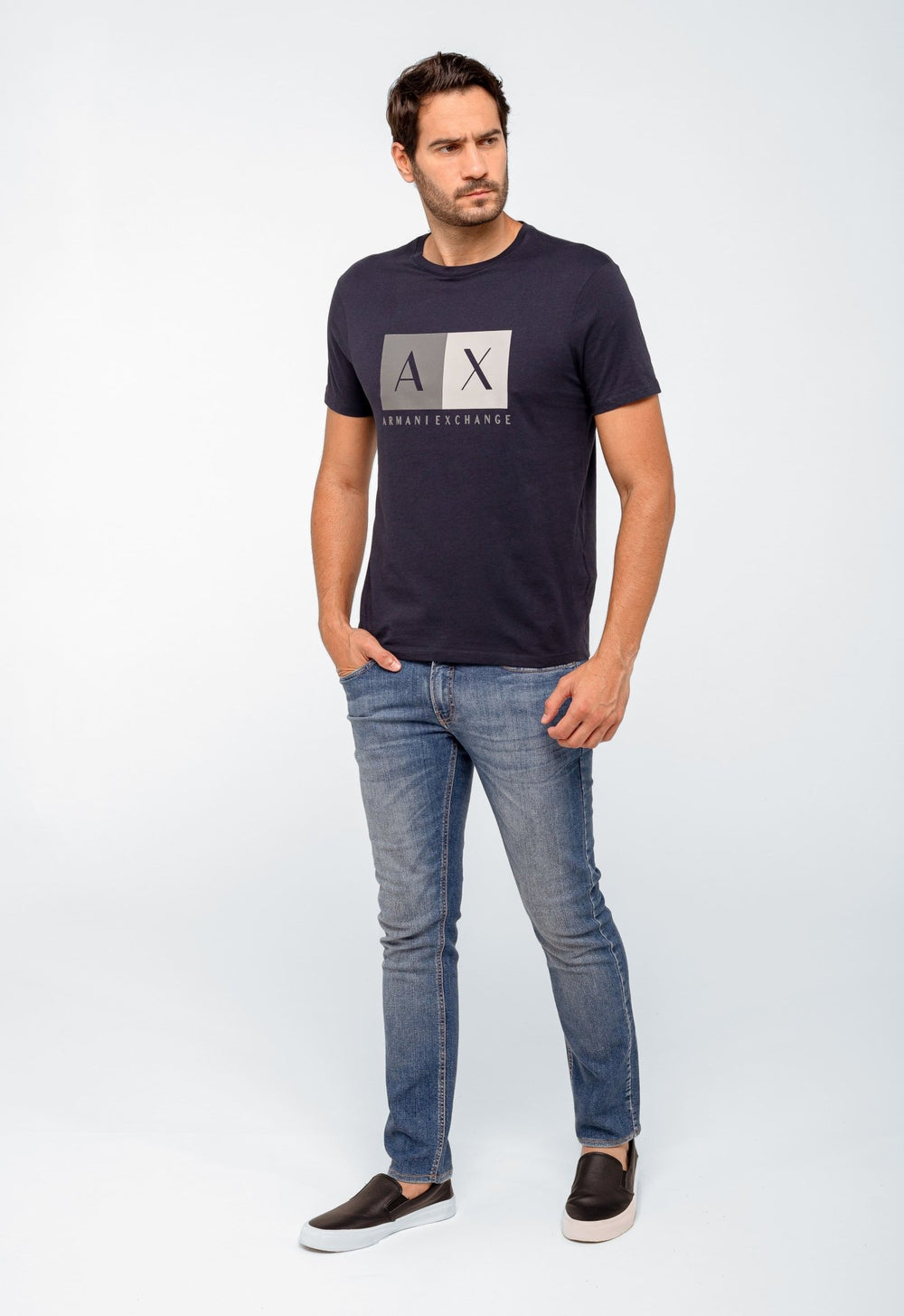 Camiseta Armani Exchange Logo Central - Henri Store