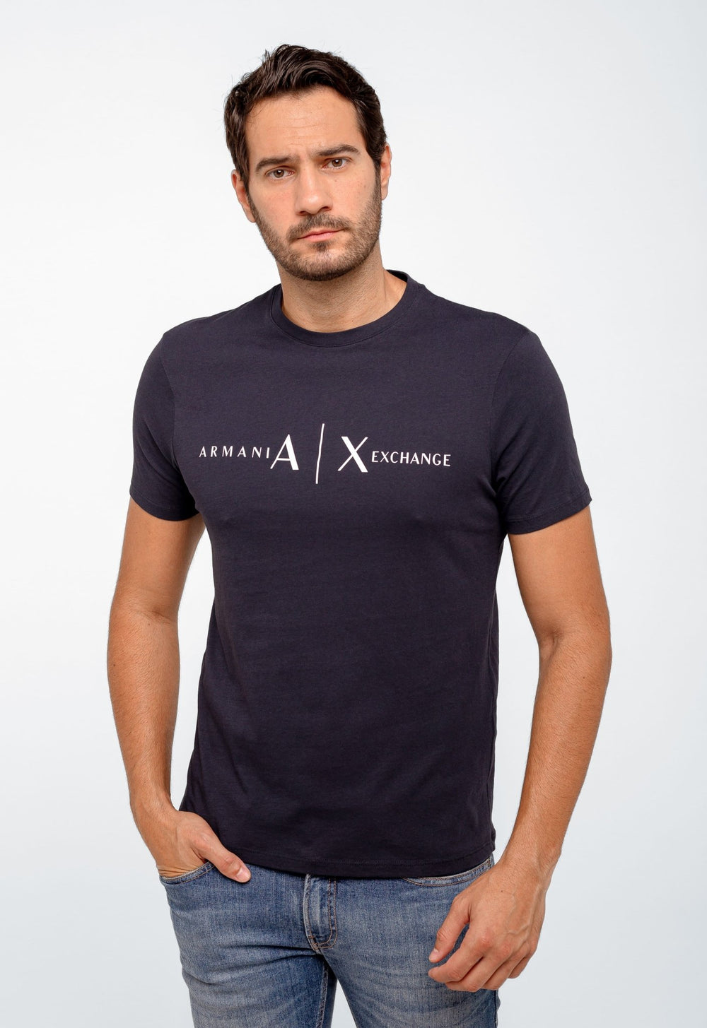 Camiseta Armani Exchange Logo Central. - Henri Store