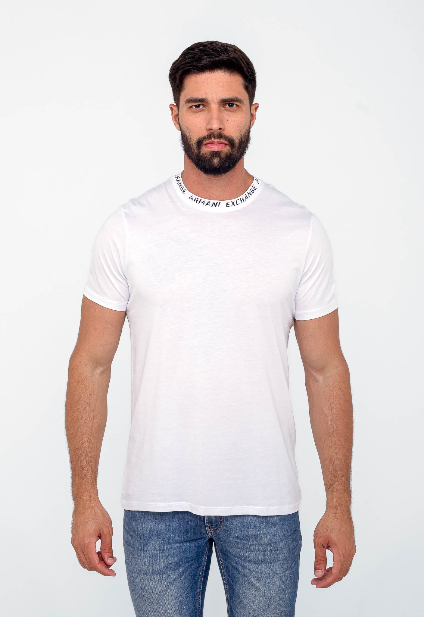 Camiseta Armani Exchange Logo Gola - Henri Store