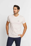 Camiseta Armani Exchange Regular Fit Logo Circular Branco - Henri Store