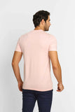 Camiseta Armani Exchange Regular Fit Logo Circular Rosa Claro - Henri Store
