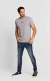Camiseta Armani Exchange Regular Logo Central Cinza - Sale - Henri Store