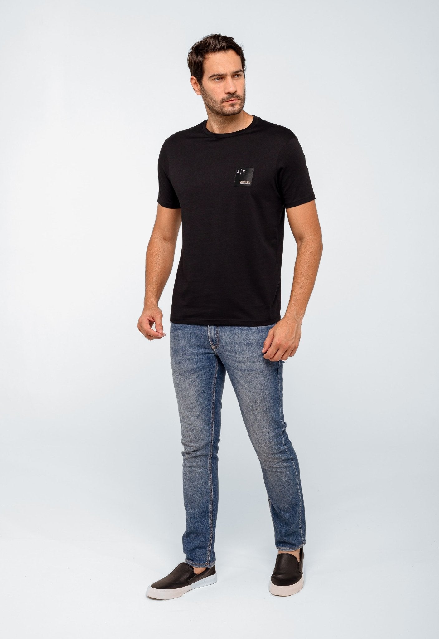 Camiseta Armani Exchange Regular Logo Peito - Henri Store