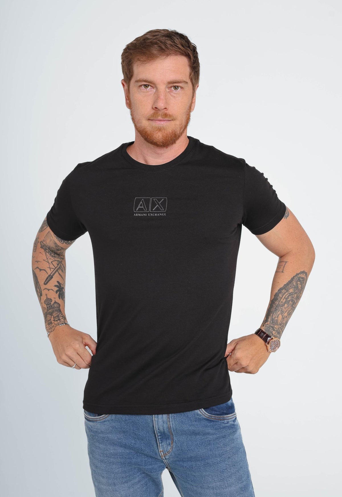 Camiseta Armani Exchange Slim Center Logo - Henri Store