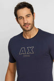 Camiseta Armani Exchange Slim Logo Central AX Marinho - Sale - Henri Store