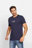Camiseta Armani Exchange Slim Logo Central Marinho - Sale - Henri Store