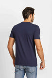 Camiseta Armani Exchange Slim Logo Central Marinho - Sale - Henri Store