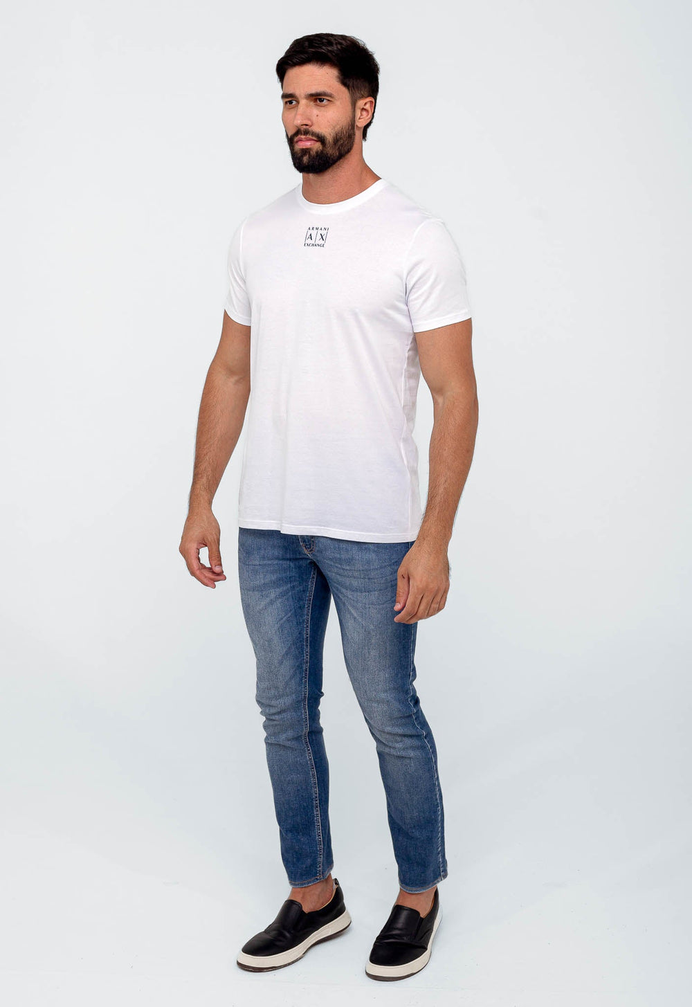 Camiseta Armani Exchange Slim Logo Central. - Henri Store