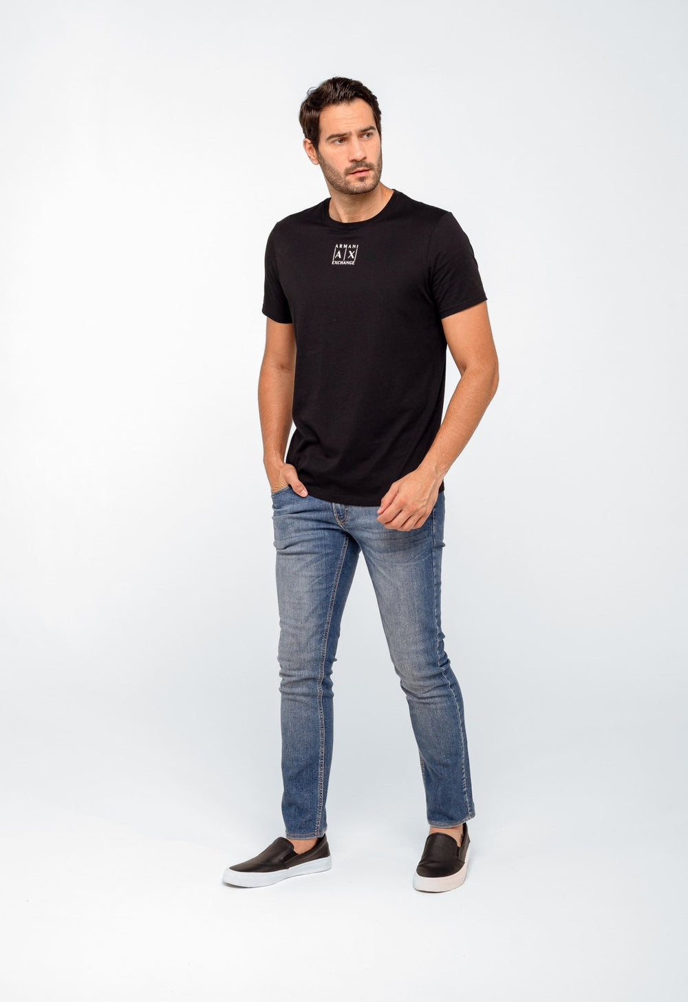 Camiseta Armani Exchange Slim Logo Central. - Henri Store