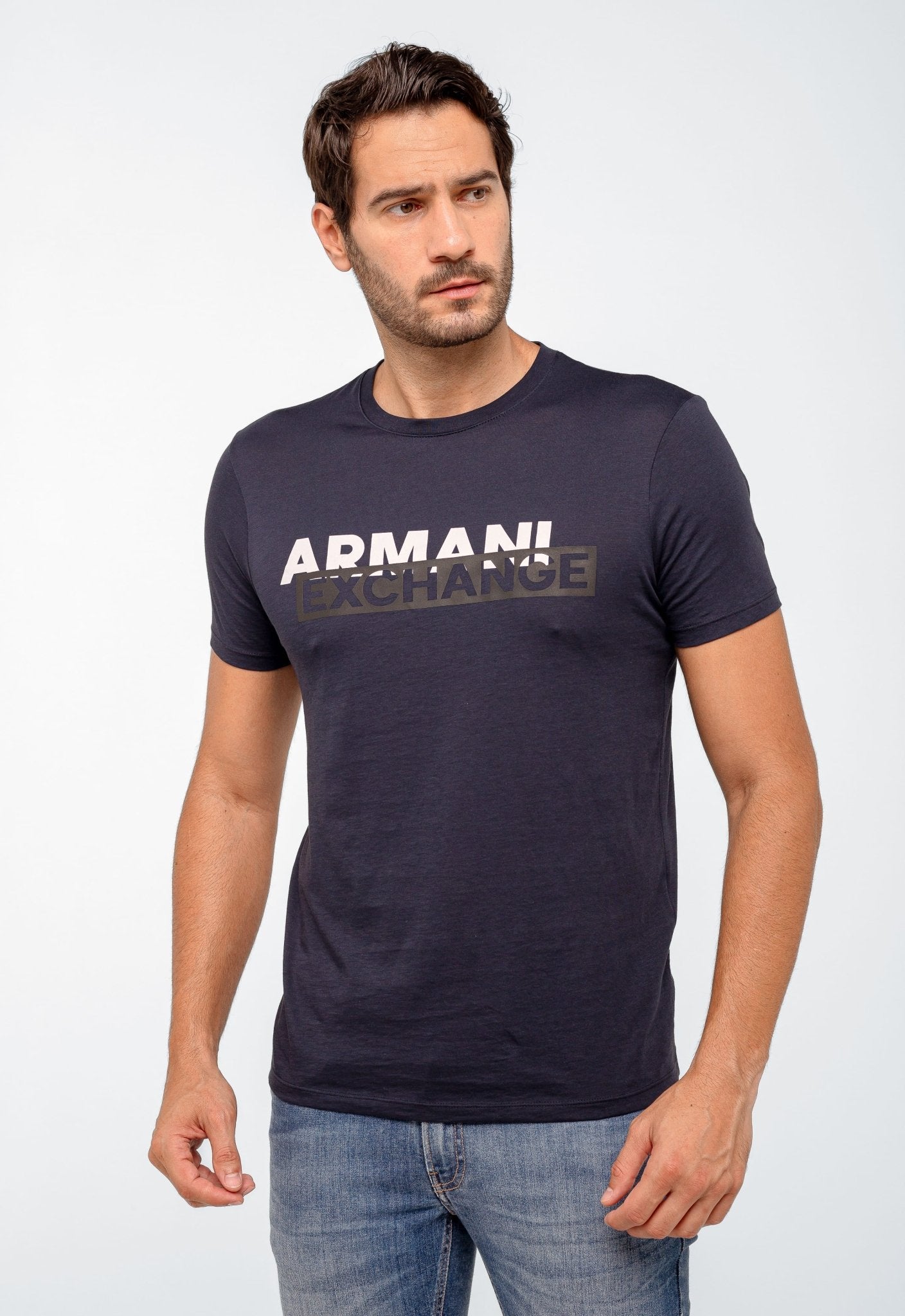 Camiseta Armani Exchange Slim Logo Central - Henri Store