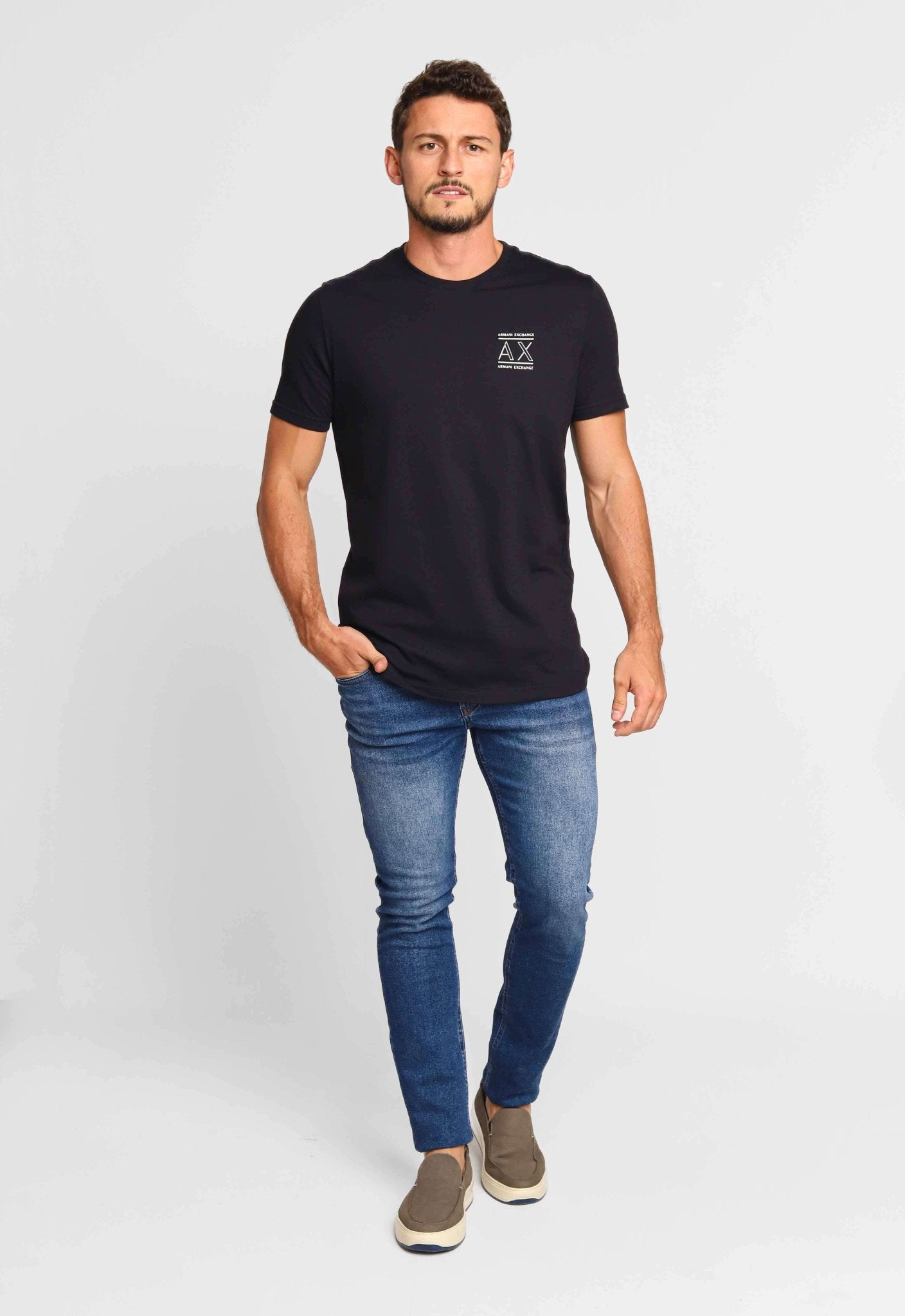 Camiseta Armani Exchange Slim Logo Chest - Henri Store