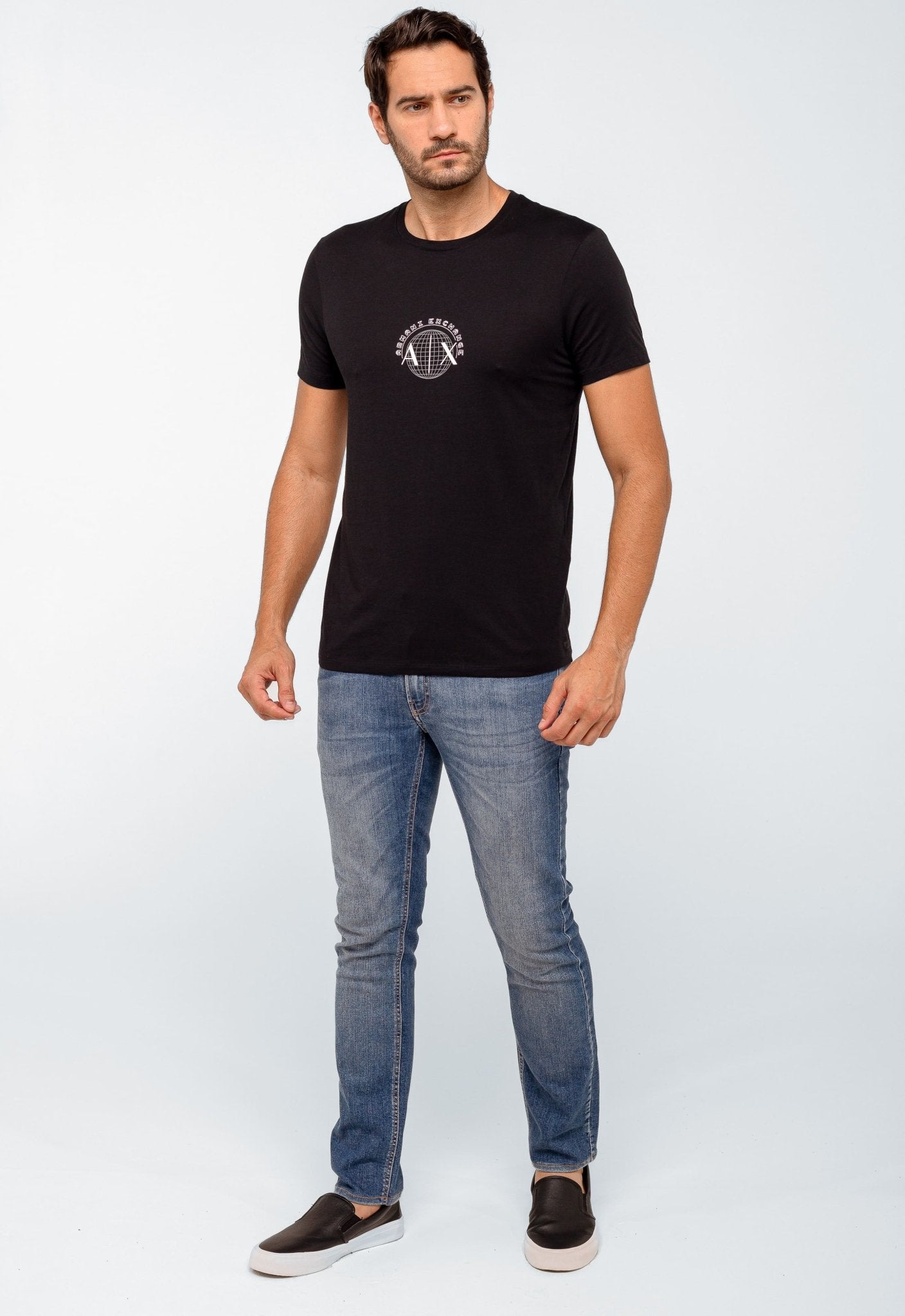 Camiseta Armani Exchange Slim Logo Global - Henri Store