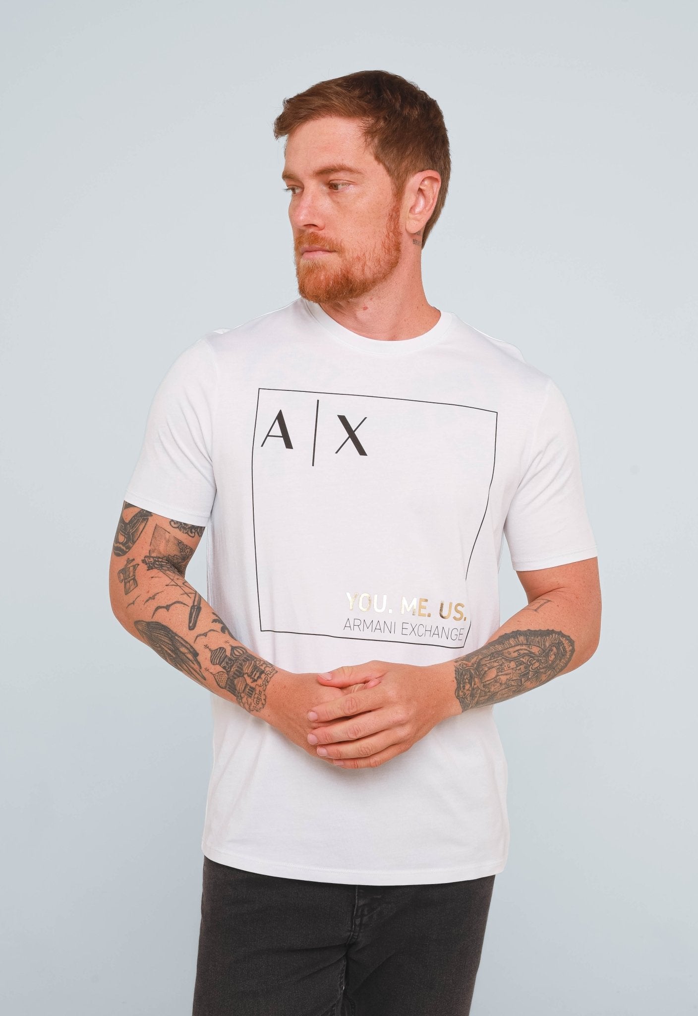 Camiseta Armani Exchange Sustainability Logo Central - Henri Store