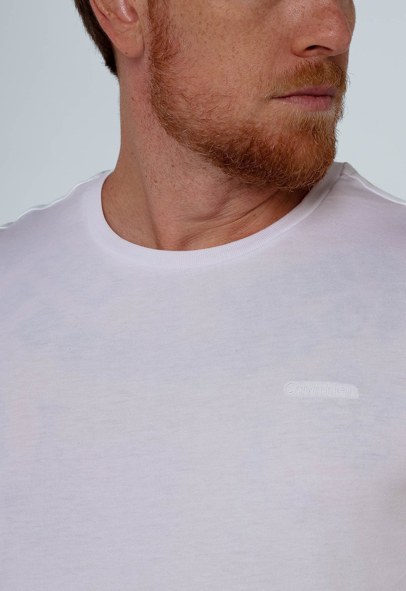 Camiseta Calvin Klein Basica Algodao Pima Branca - Henri Store