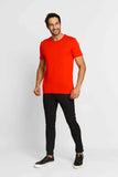Camiseta Calvin Klein Básica Algodão Pima Laranja - Henri Store