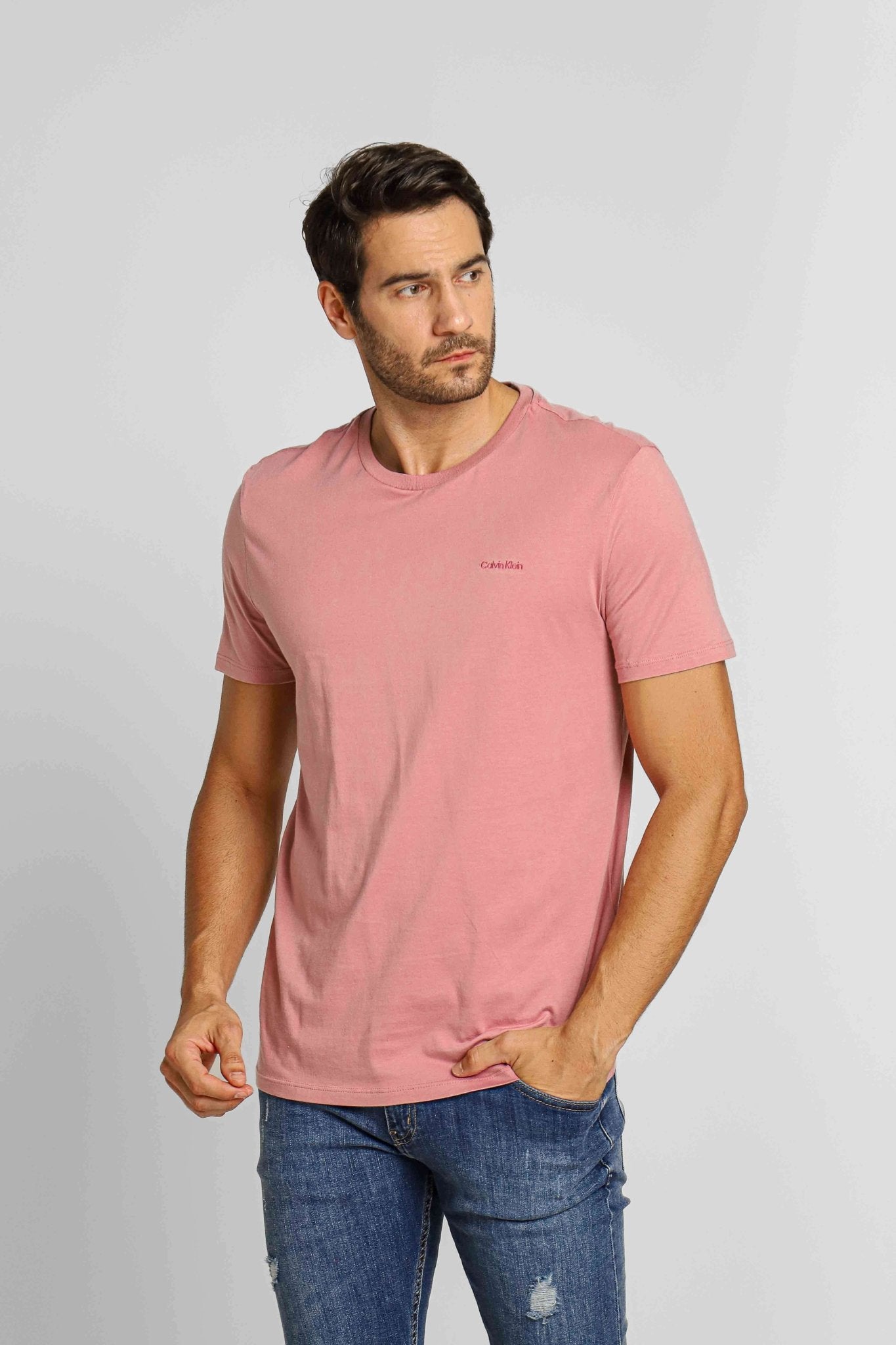 Camiseta Calvin Klein Basica Algodao Pima Lilas - Henri Store
