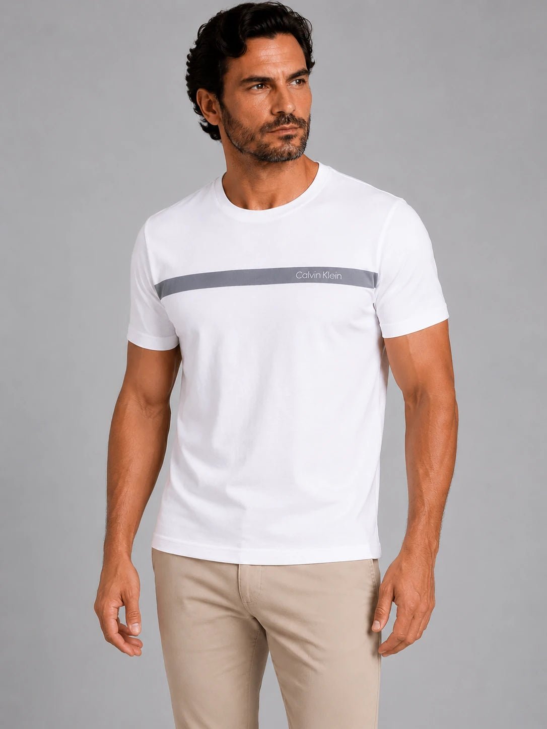 Camiseta Calvin Klein Básica Logo Faixa - LIVE - Henri Store