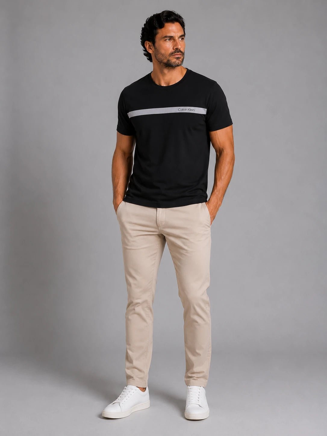Camiseta Calvin Klein Básica Logo Faixa - LIVE - Henri Store