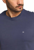 Camiseta Calvin Klein Basica Marinho C/ Ck Branco - Henri Store