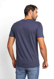 Camiseta Calvin Klein Basica Marinho C/ Ck Branco - Henri Store