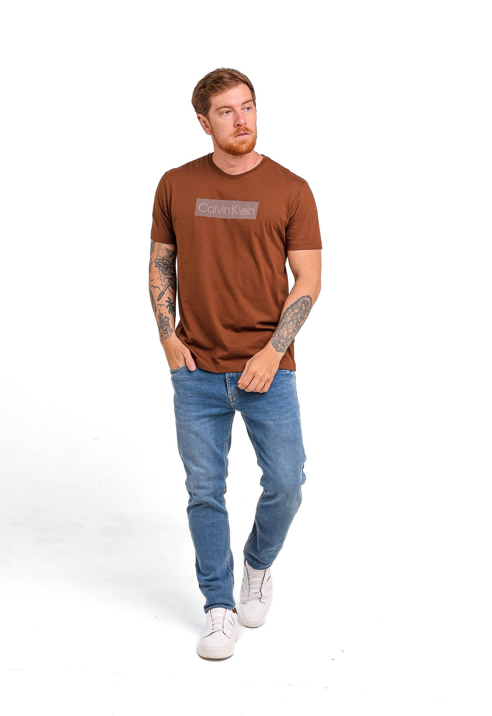 Camiseta Calvin Klein Box Striped - Henri Store