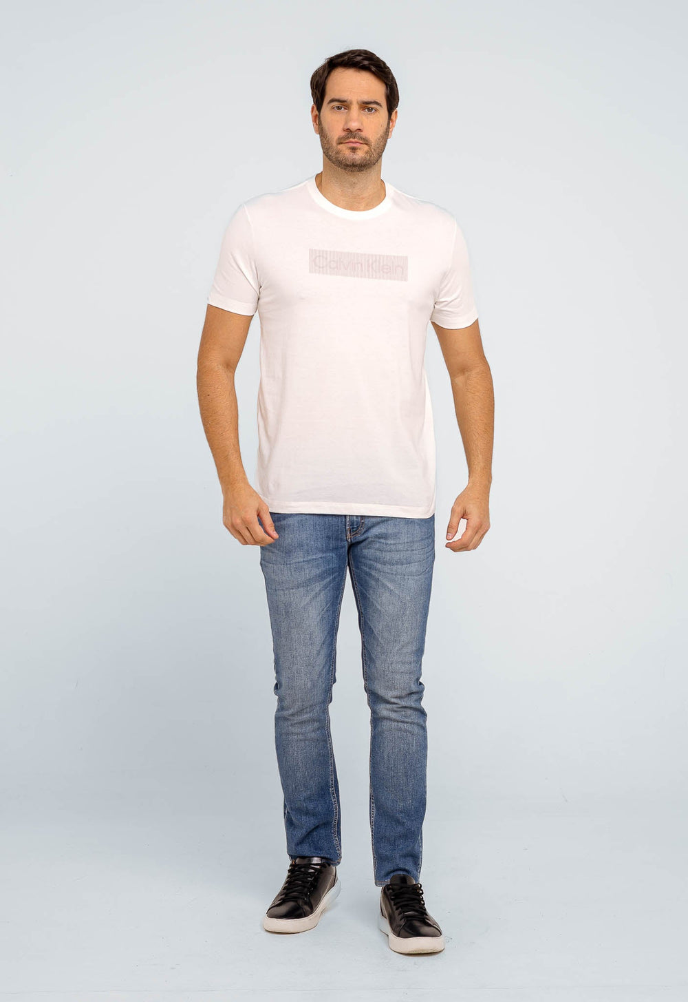 Camiseta Calvin Klein Box Striped - Henri Store