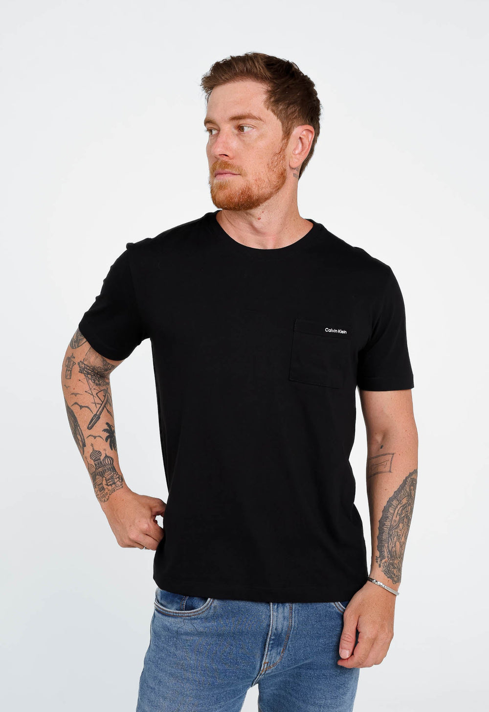 Camiseta Calvin Klein C/ Bolso Preto - Henri Store