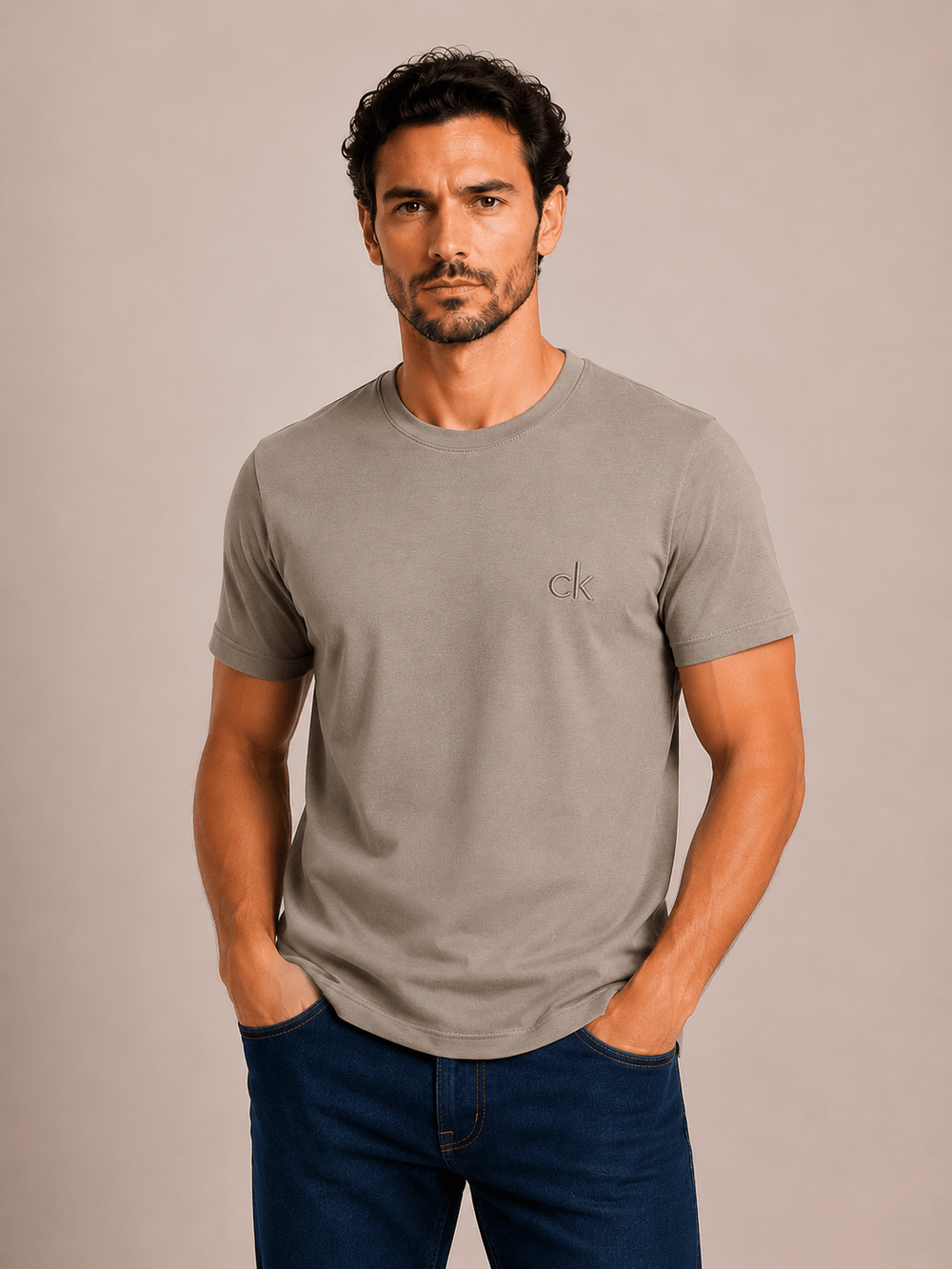 Camiseta Calvin Klein CK Peito Bordado - Henri Store