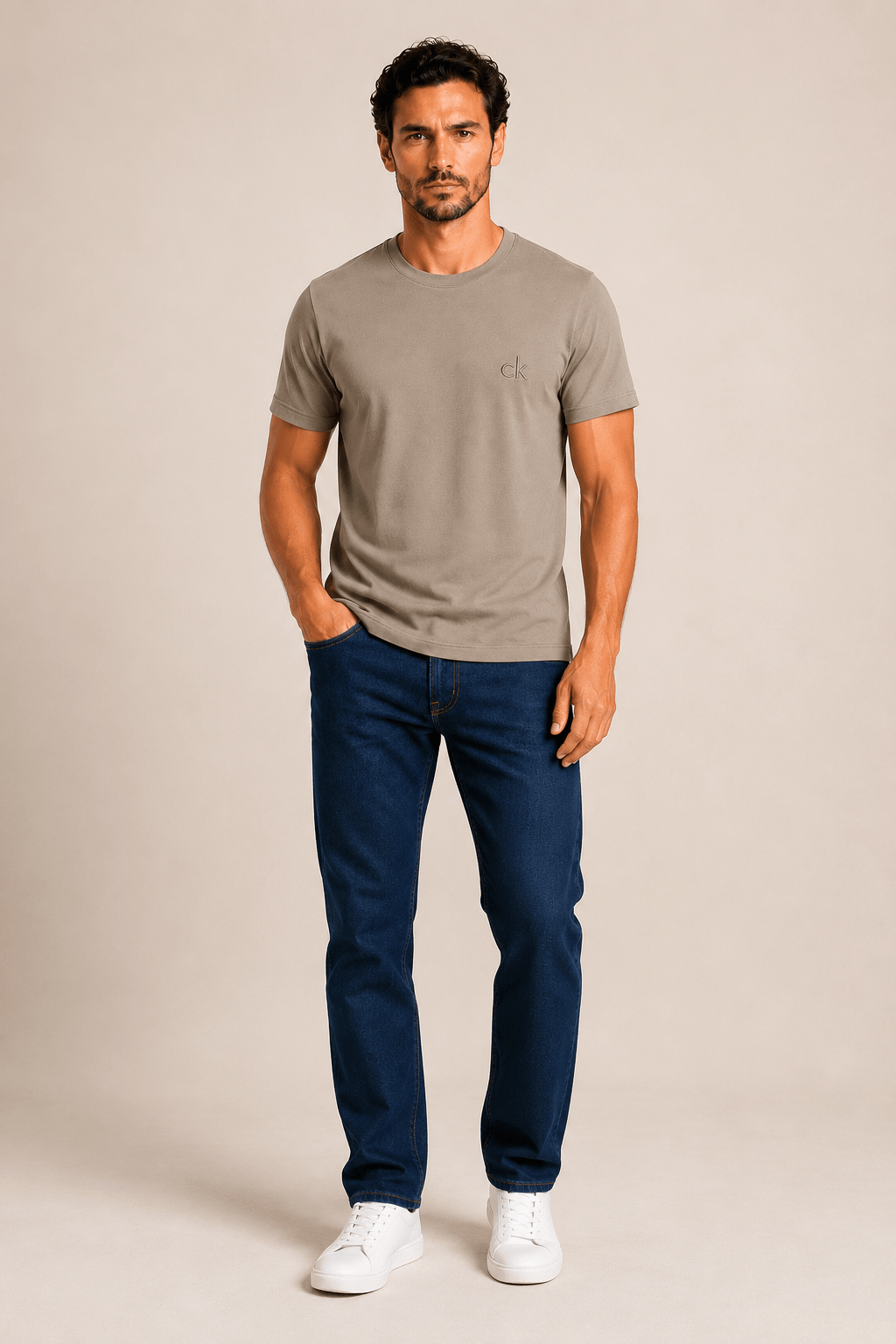 Camiseta Calvin Klein CK Peito Bordado - Henri Store