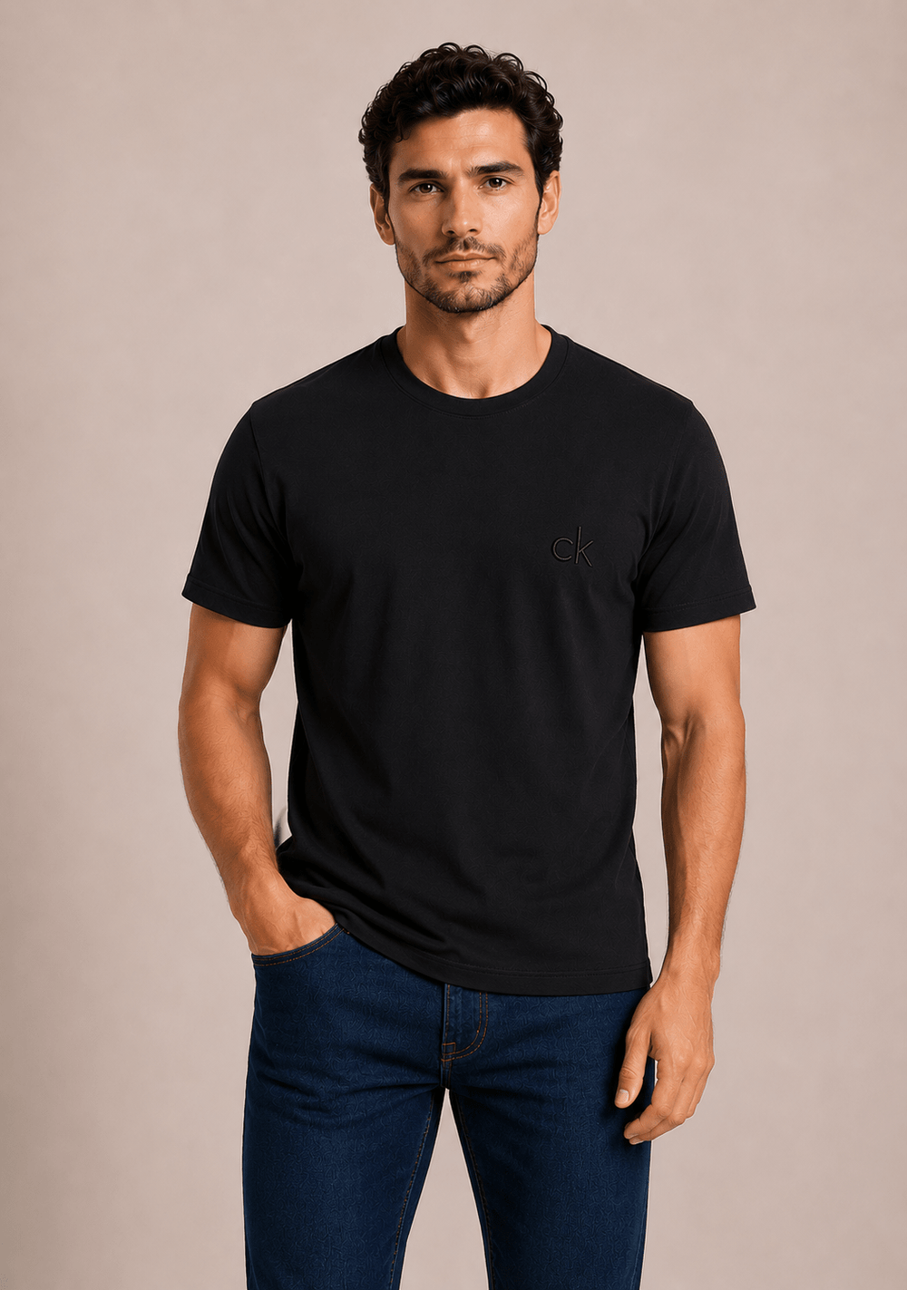 Camiseta Calvin Klein CK Peito Bordado - Henri Store
