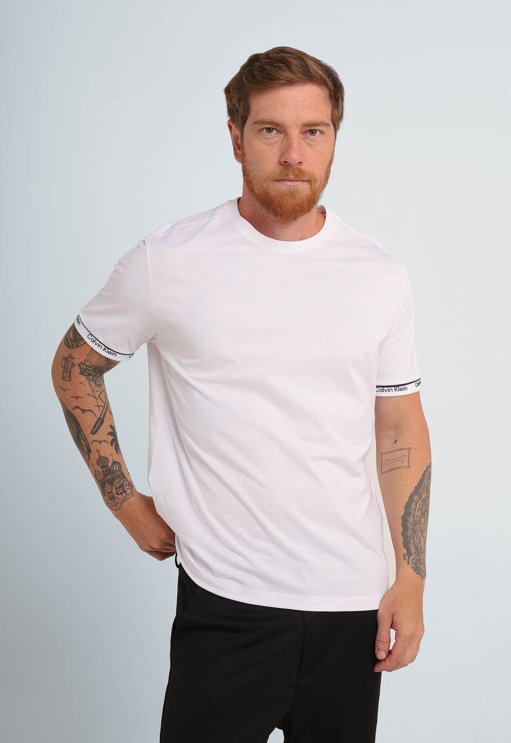 Camiseta Calvin Klein Ck Peito Detalhe Punho - Henri Store