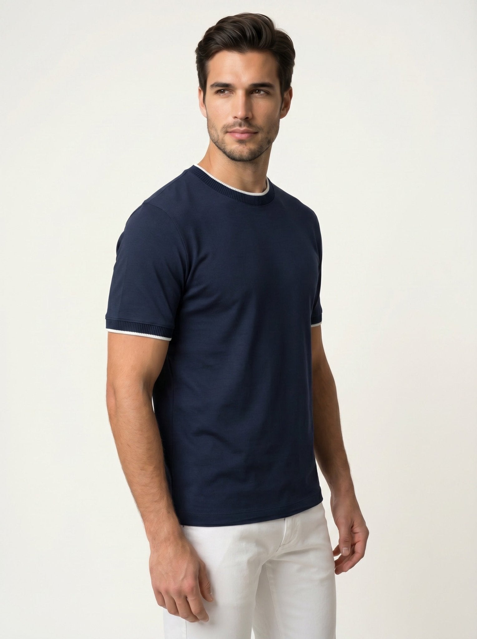 Camiseta Calvin Klein com Elastano e Friso na Gola - Henri Store