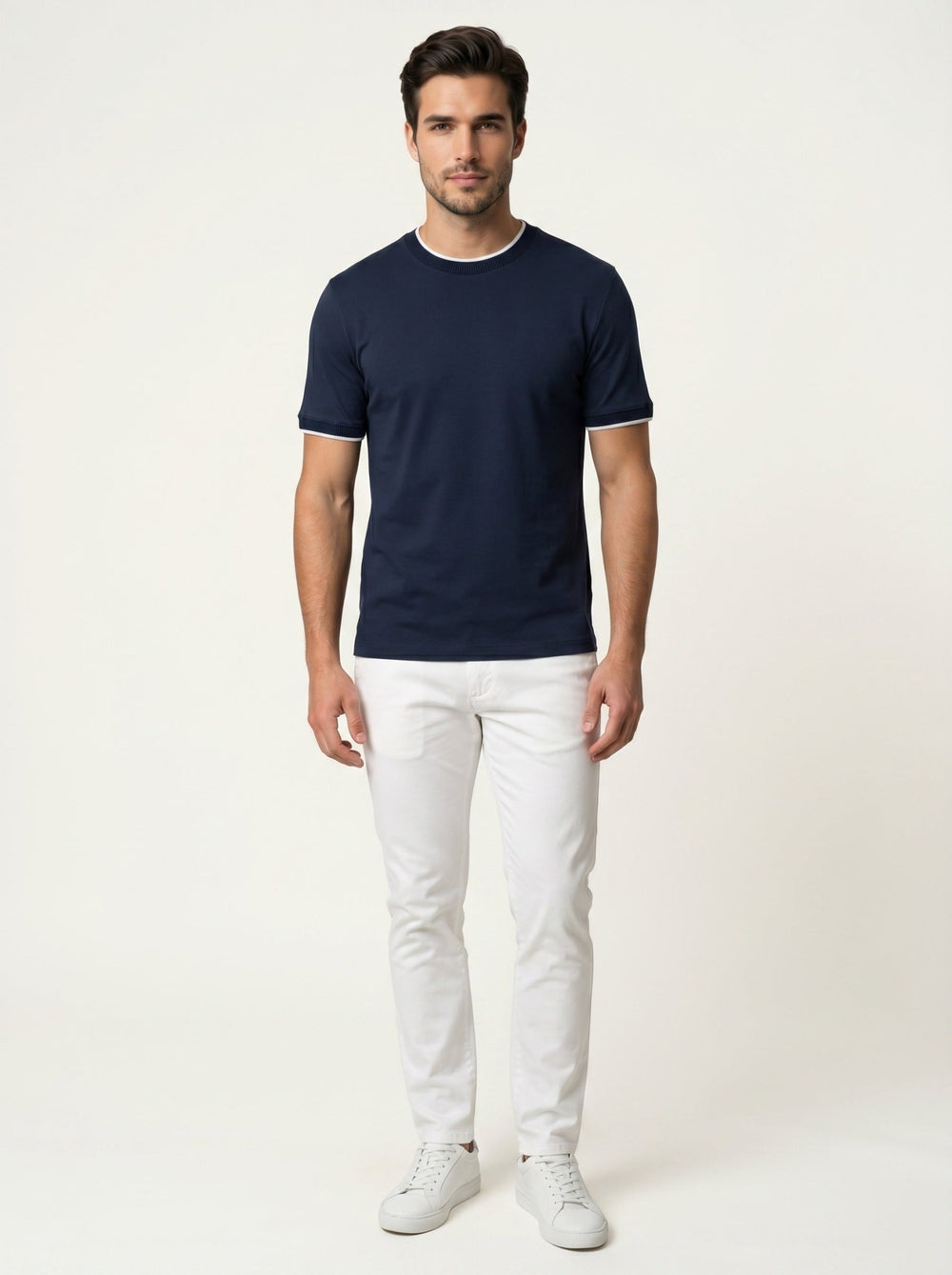 Camiseta Calvin Klein com Elastano e Friso na Gola - Henri Store