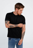 Camiseta Calvin Klein Detalhe Manga Preto - Henri Store