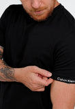Camiseta Calvin Klein Detalhe Manga Preto - Henri Store