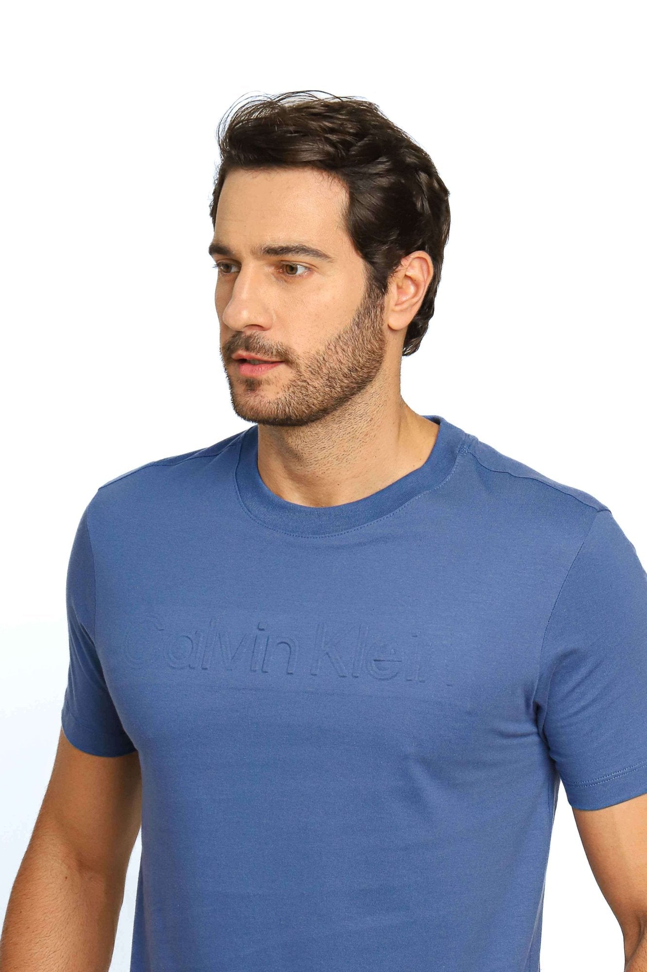 Camiseta Calvin Klein Embossing Azul - Henri Store