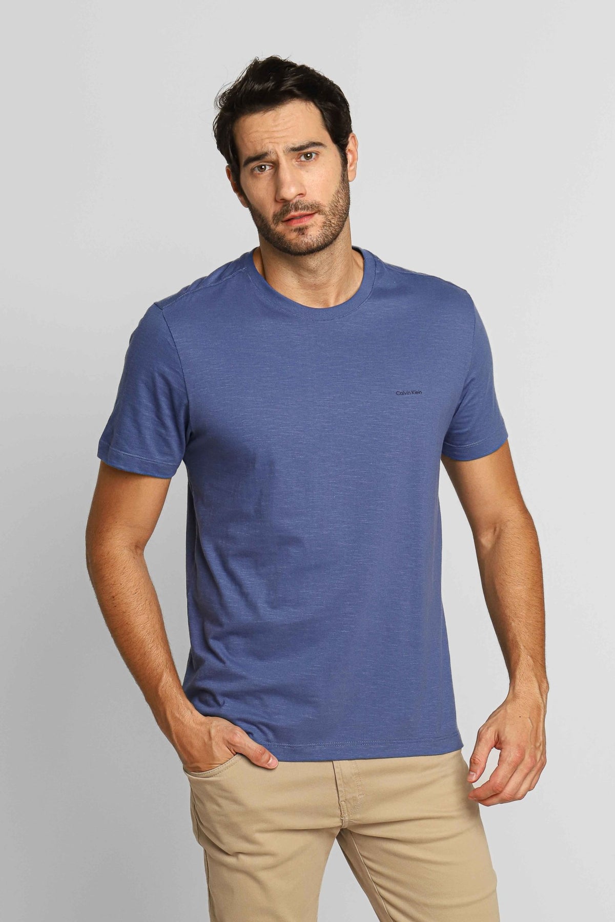 Camiseta Calvin Klein Flamê Azul Indigo - Henri Store