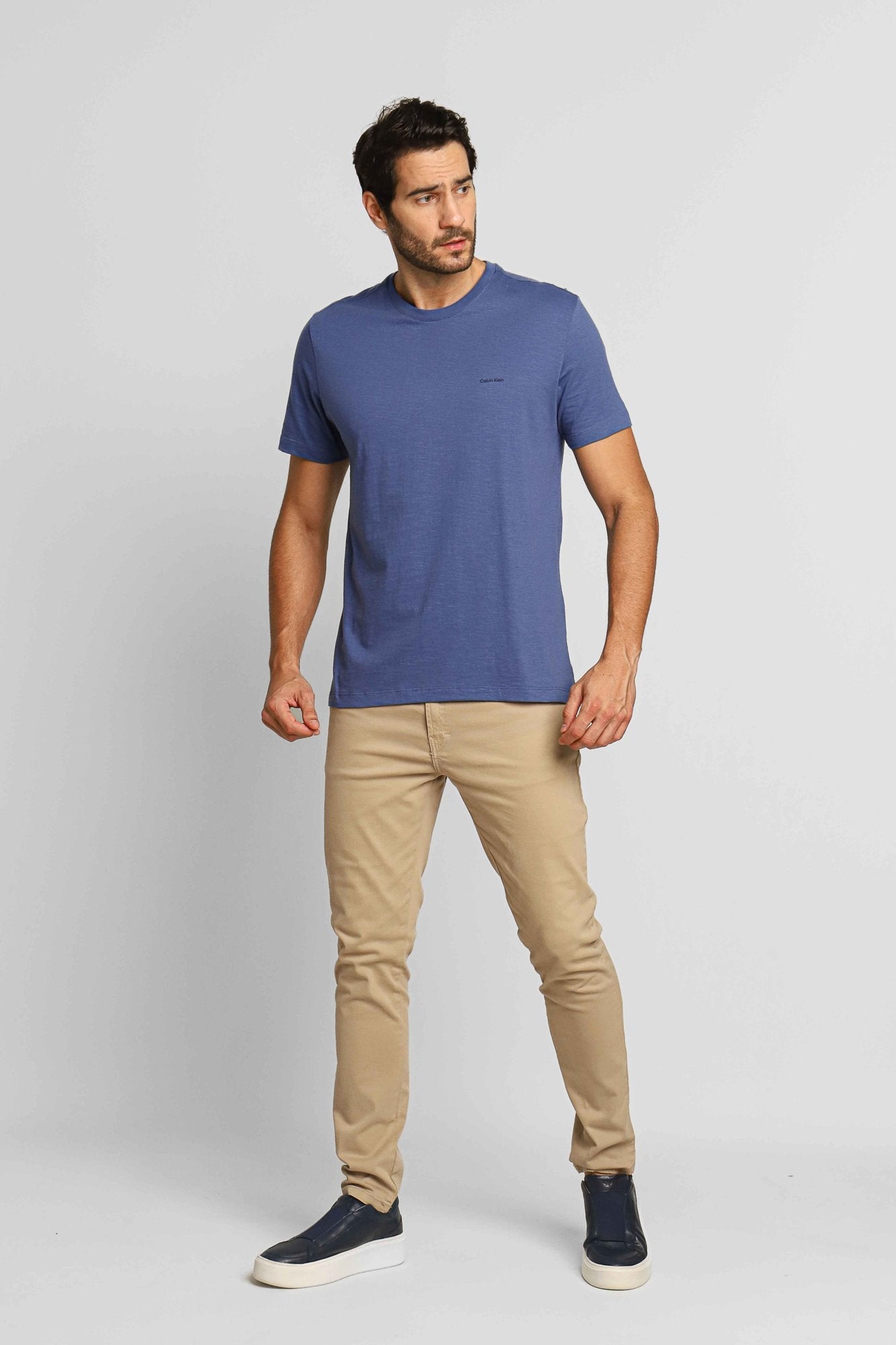 Camiseta Calvin Klein Flamê Azul Indigo - Henri Store