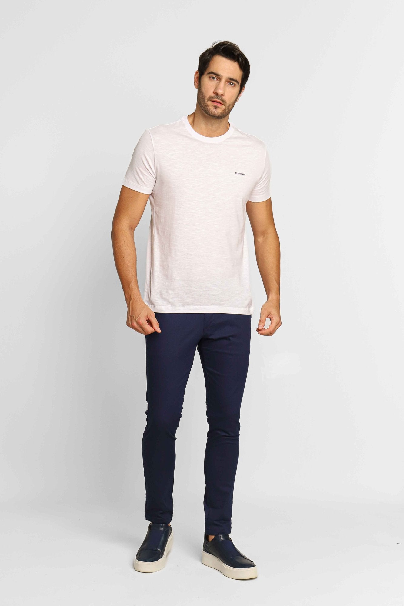 Camiseta Calvin Klein Flamê Branco - Henri Store