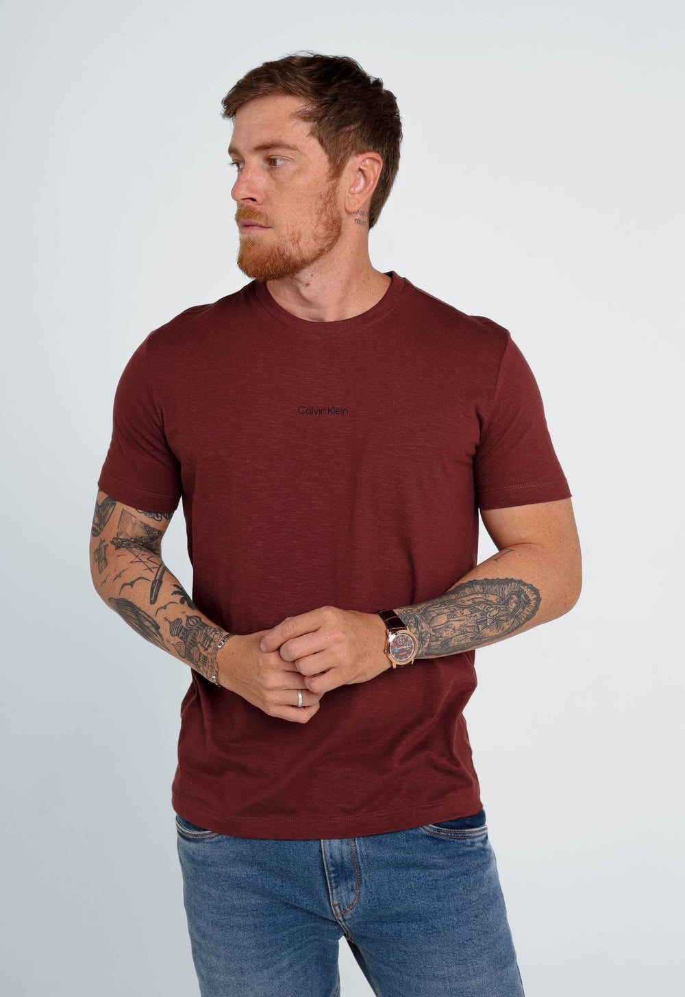 Camiseta Calvin Klein Flamê Logo Central - Henri Store