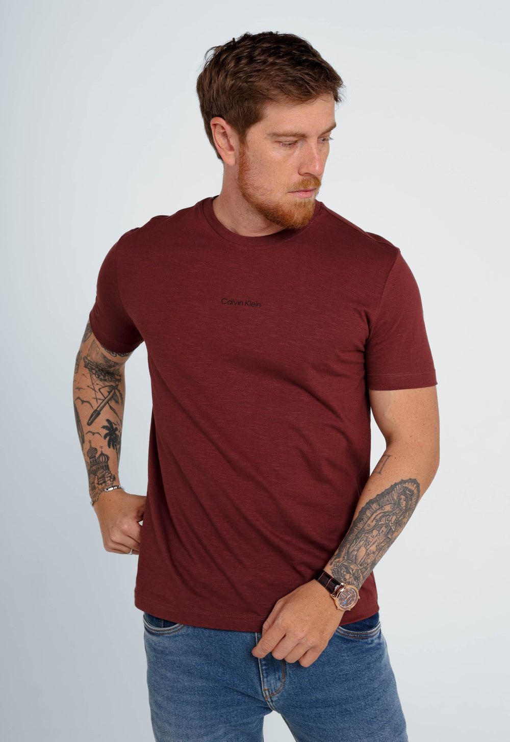 Camiseta Calvin Klein Flamê Logo Central - Henri Store