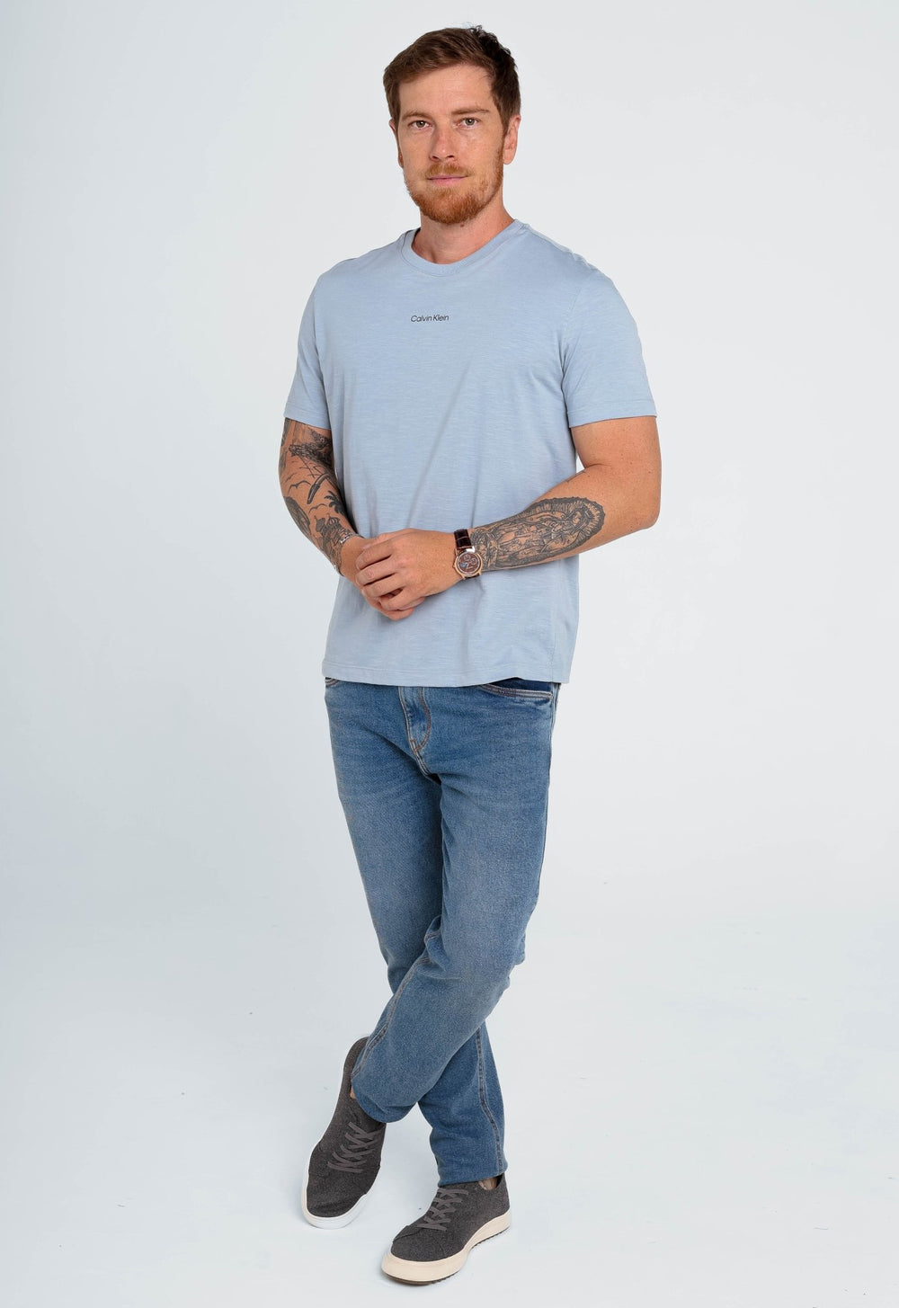 Camiseta Calvin Klein Flamê Logo Central - Henri Store